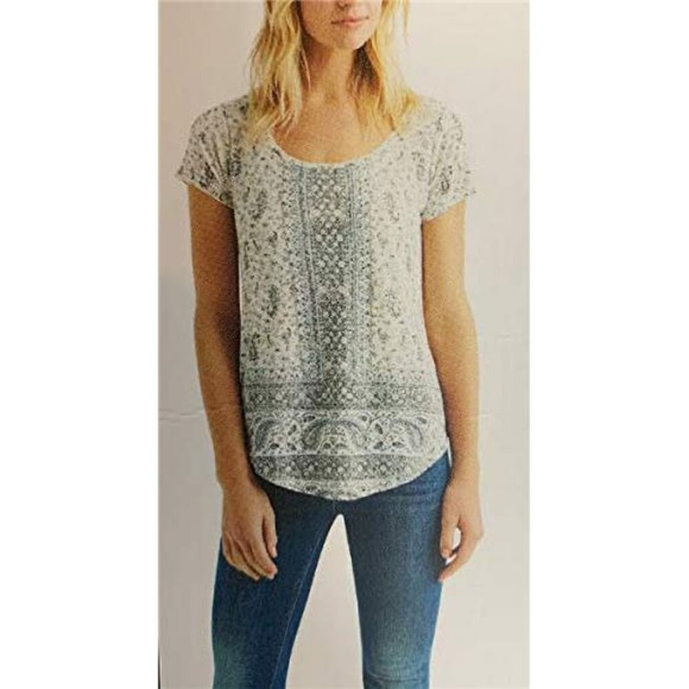 Lucky Brand Women's Scoop Neck Tee, Variety (Print, Medium)